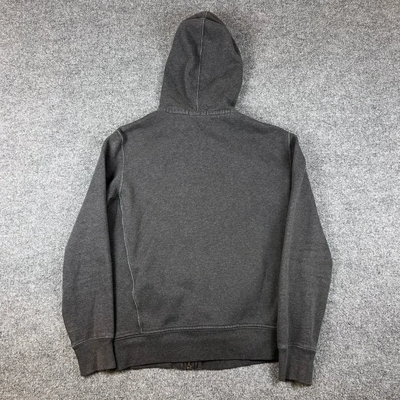 Polo Ralph Lauren Hoodie Mens M Gray Full Zip Heavyweight Double Knit Pony - Picture 2 of 11